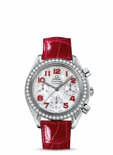 Omega Speedmaster Reduced Ladies Stainless Steel / Diamond / MOP / Red 3835.79.40 (38357940)